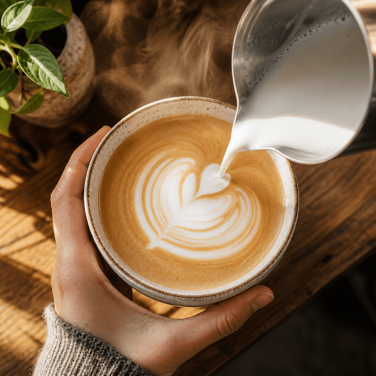The pour, in slow motion